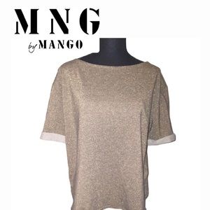 Mango Gold and Brown shimmering top